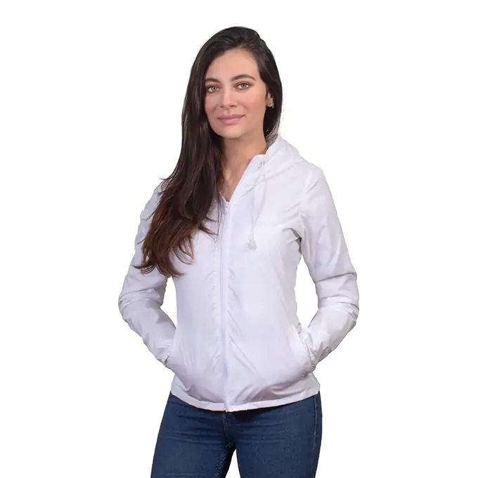 Chaqueta Impermeable Blanca – Mujer – Atipic