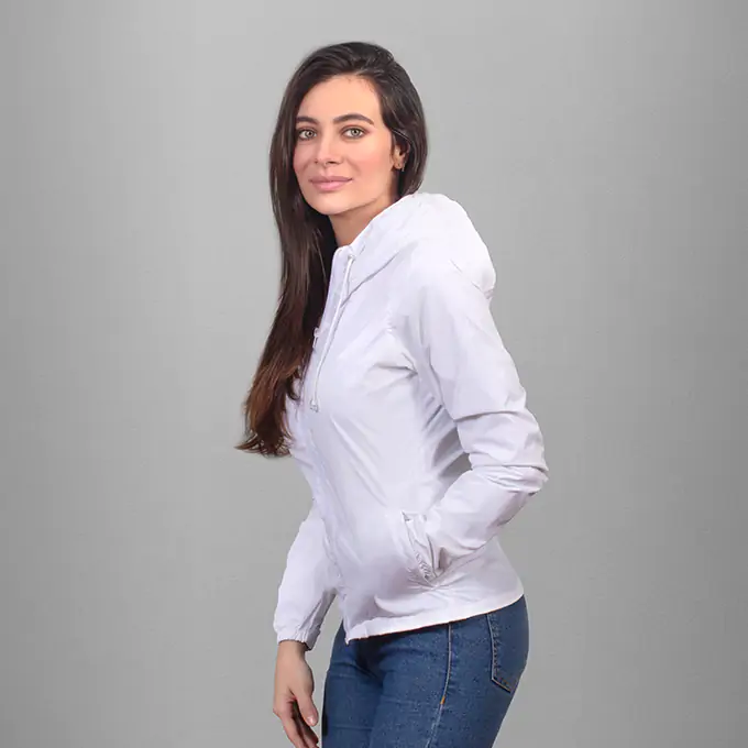 Chaqueta Impermeable Blanca Mujer Atipic