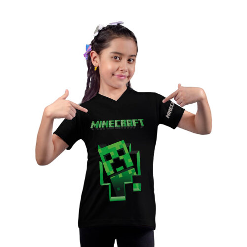 Camiseta Minecraft Creeper- Niña