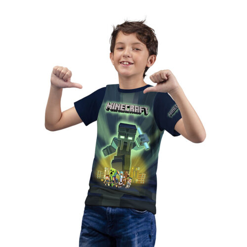 Camiseta Minecraft Mobs - Niño