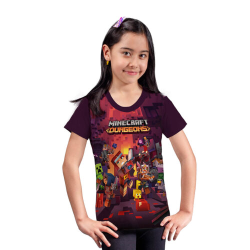 Camiseta Minecraft Dungeons - Niña