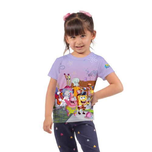 Camiseta Bob Esponja, Lila - Niña