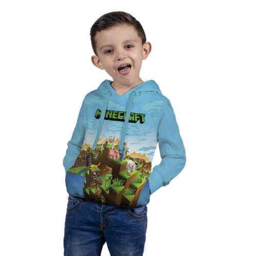 Buzo, Hoodie Con Capota, Minecraft Clásico - Niño