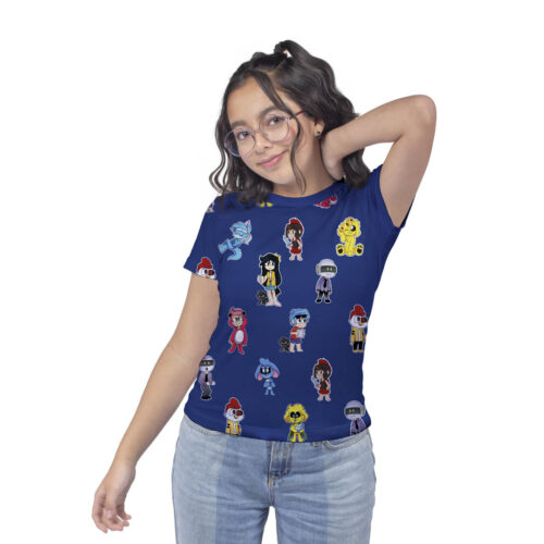 Camiseta Compas, Compadretes Azul- Niña