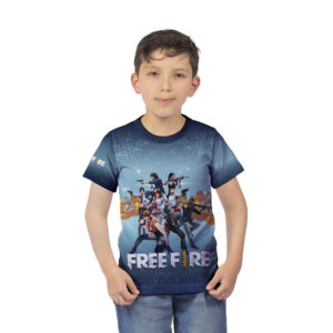 Camiseta Free Fire Azul – Niño – Atipic