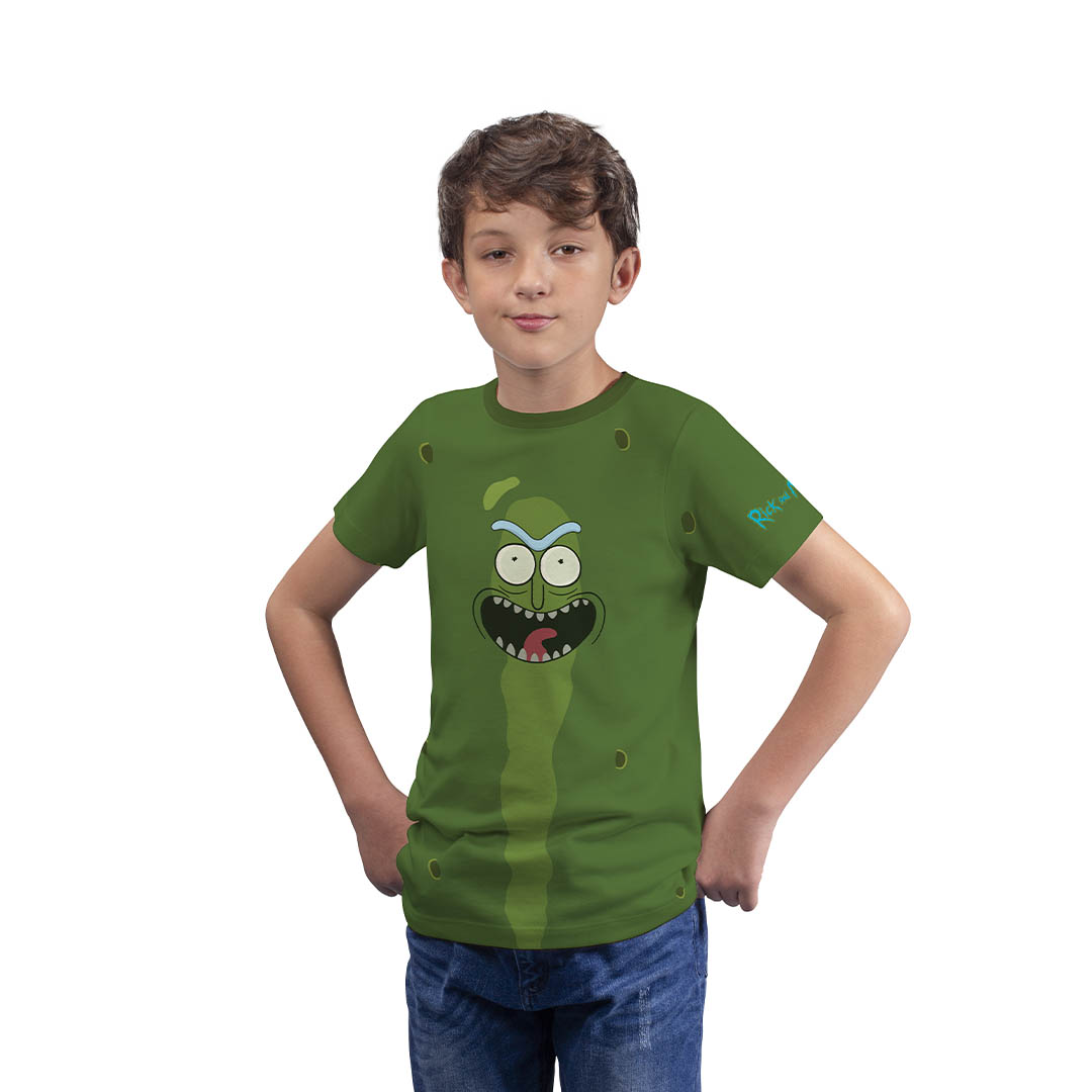 Camiseta Rick & Morty Pickle Rick Verde – Niño – Atipic