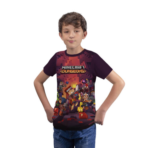 Camiseta Minecraft Dungeons - Niño