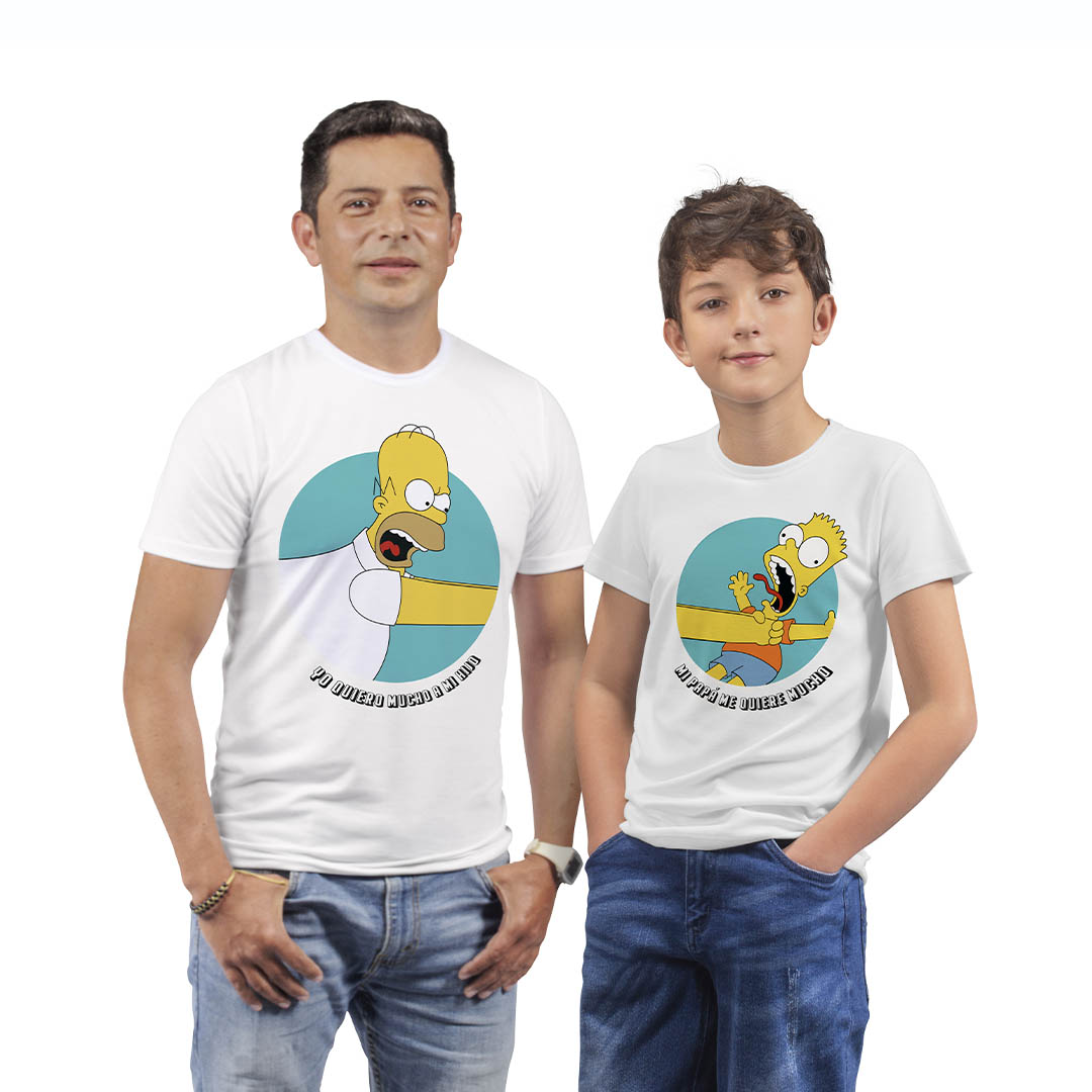 Camisetas Los Simpsons, Homero y e Hijo – Atipic