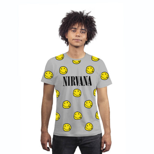 Camiseta Nirvana Gris - Hombre