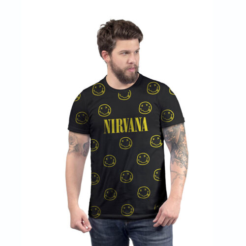 Camiseta Nirvana Negra - Hombre