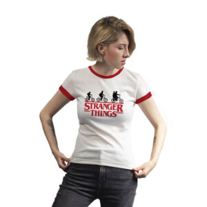 Camiseta Stranger Things Bicis Mujer Atipic