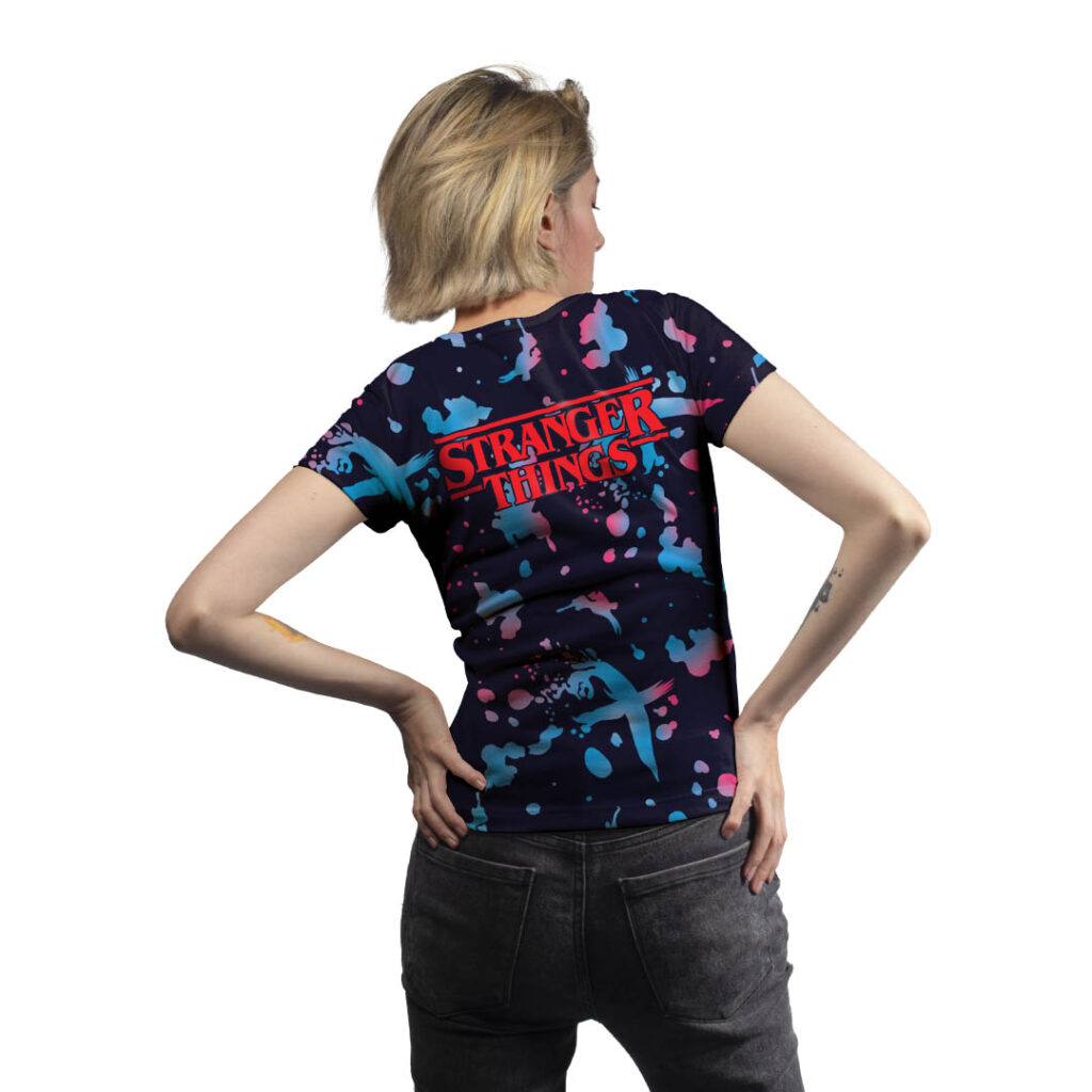 Stranger Things Shop Online Stranger Things Eleven-Maglietta A Maniche Corte T-Shirt, Nero, Taglia Unica Unisex-Bambini E Ragazzi Abbigliamento Serie Tv Nostalgia Anni 80