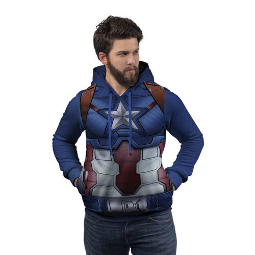Buzo, Hoodie Con Capota, Capitán América - Hombre