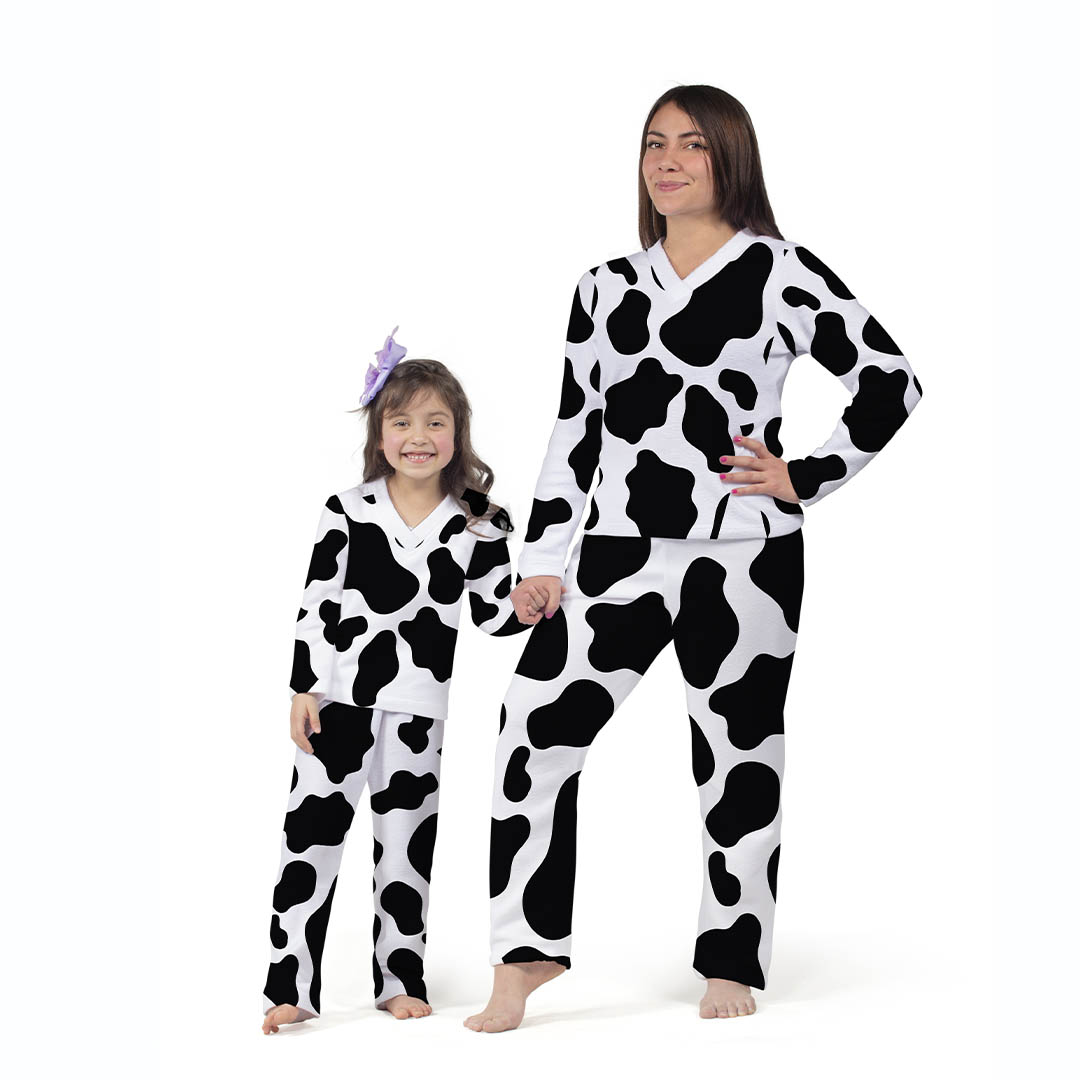 lantano Amasar Energizar Pijamas Animal Print Vaca – Mamá e Hija – Atipic